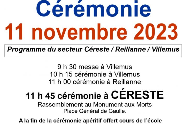 Cérémonie du 11 novembre